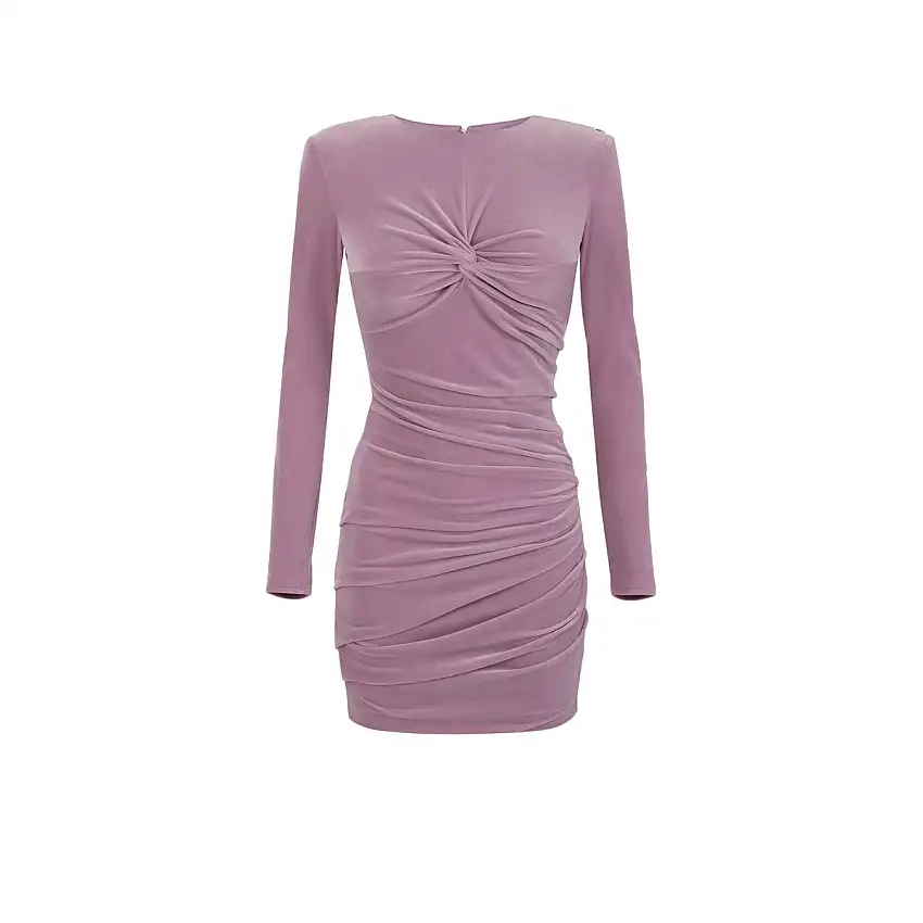 Abito mini Donna in velluto drappeggiato