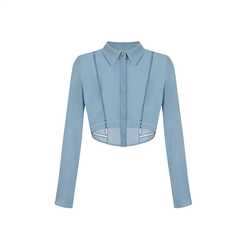 Camicia Donna corta traforata