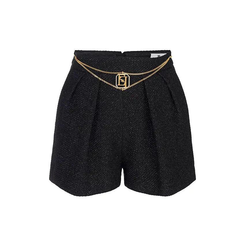 Shorts Donna tweed con catena