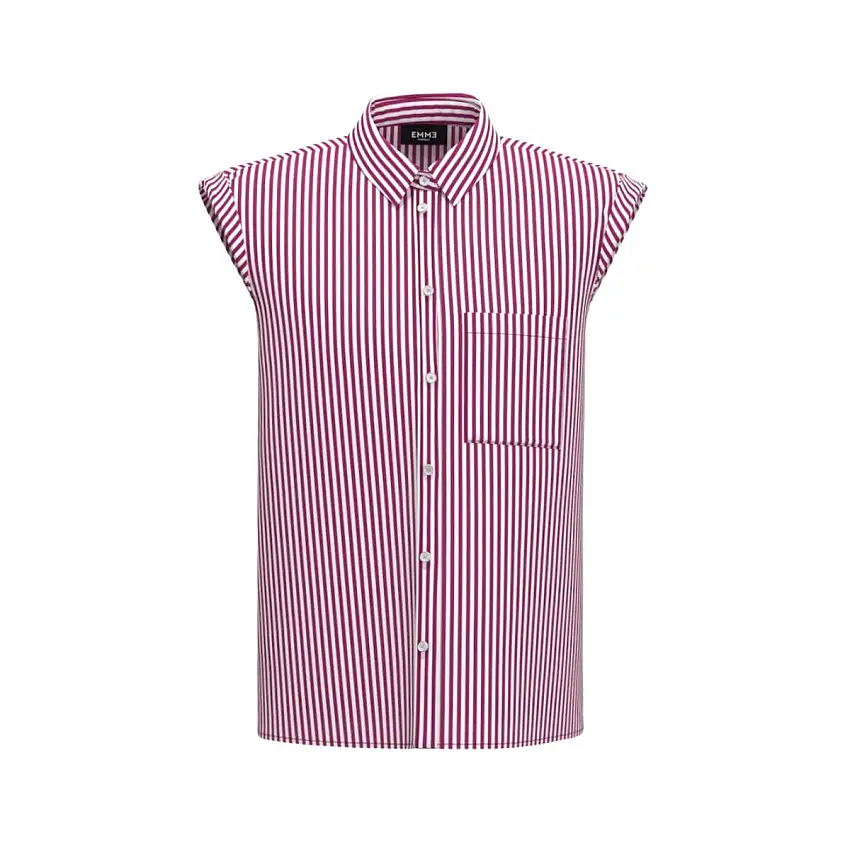 Camicia Donna in popeline smanicata