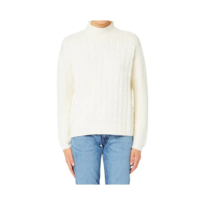 Maglia Donna con lavorazione a treccia