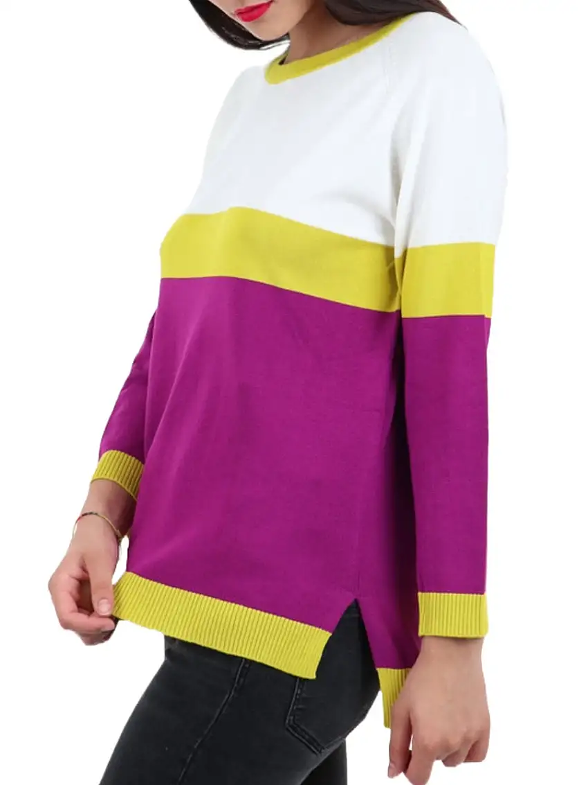 Maglia Donna in jersey color block