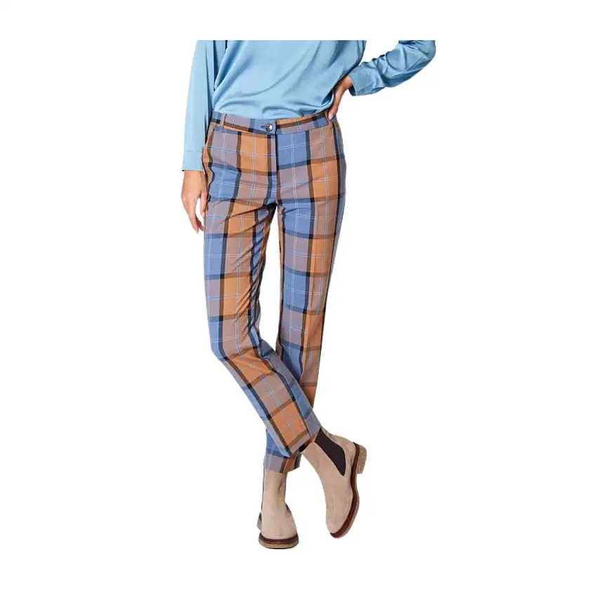 Pantalone Donna slim a quadri