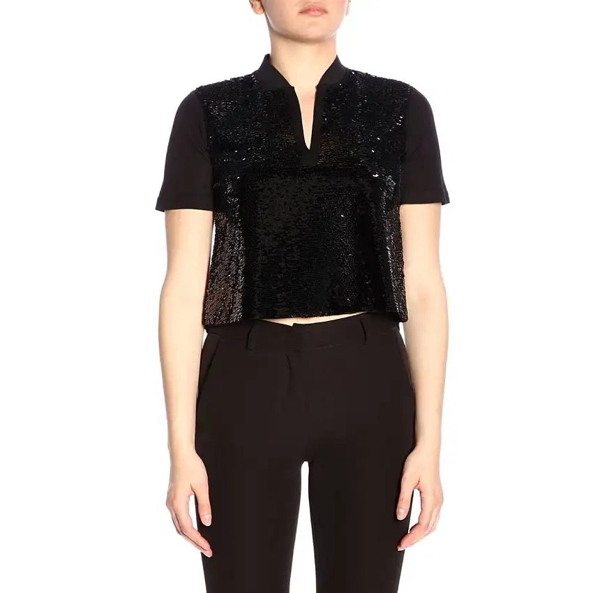 Casacca Donna con paillettes e maniche corte