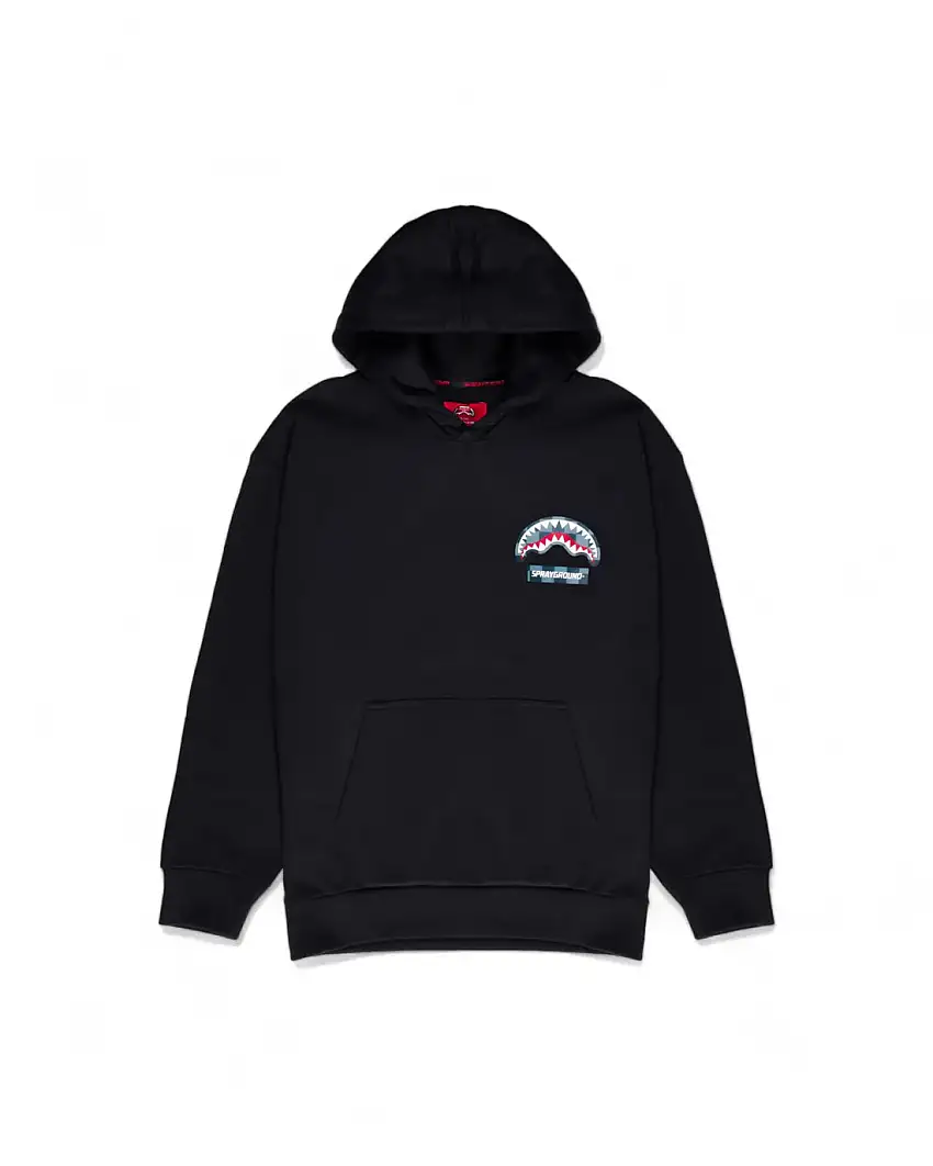 Sprayground Felpa CAPPUCCIO maglia uomo men limited edition Squalo Shark SP678BLK