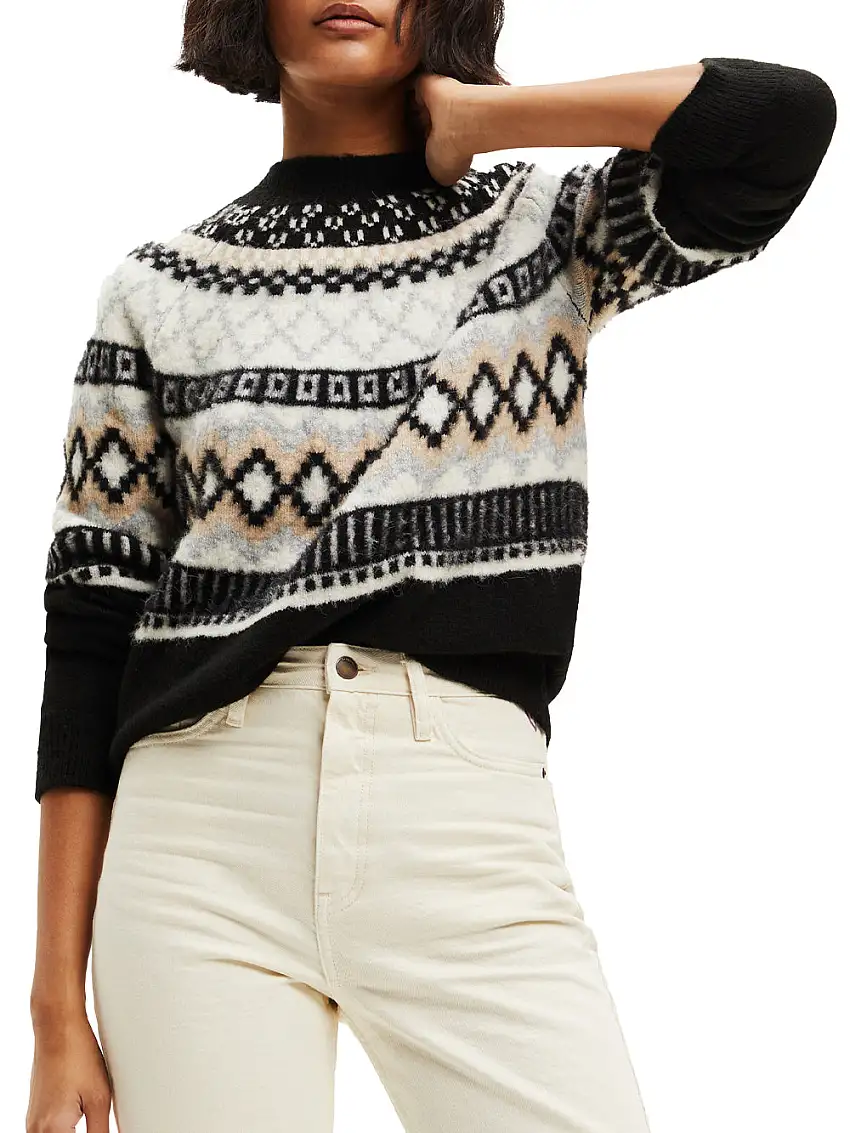 Desigual Jers Tignes Maglioncino Pullover Nero Donna