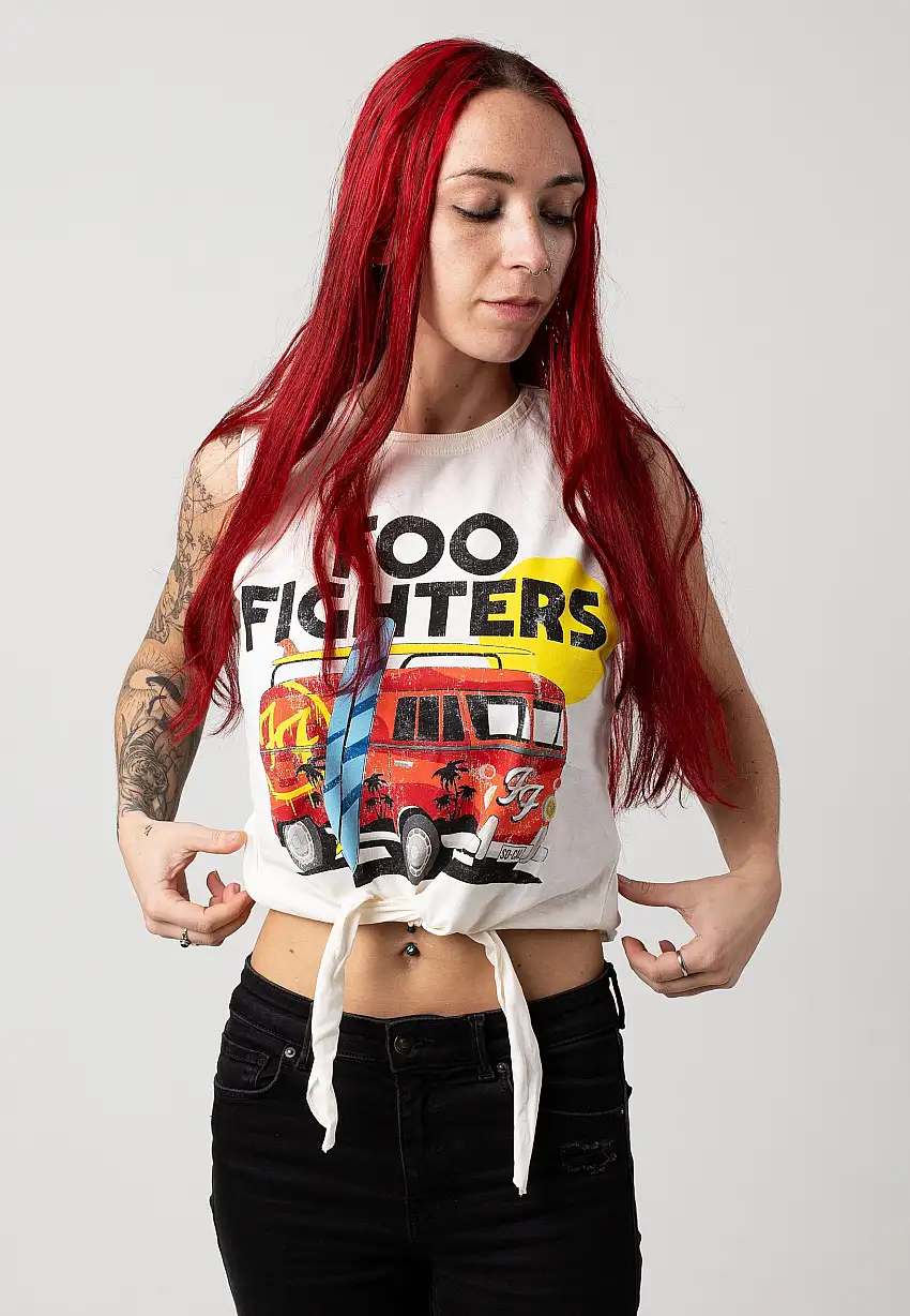 Foo Fighters - Camper Van Vintage Knot White - Canotta