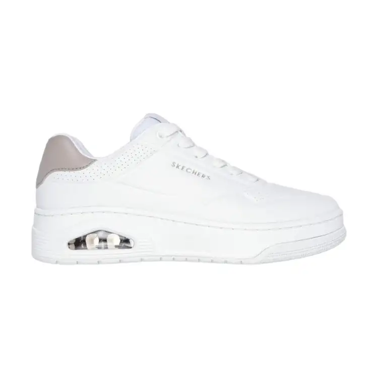 SKECHERS 177705/WHT UNO COURT FAST BREAK Stneaker Donna Stringate White