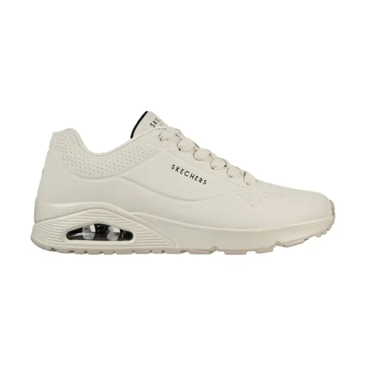 SKECHERS 52458 UNO STAND ON AIR Sneakers Uomo Stringate Off White
