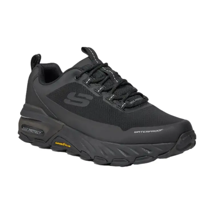 SKECHERS 237304  MAX PROTECT FAST TRACK Sneaker Uomo Stringate Waterproof Black