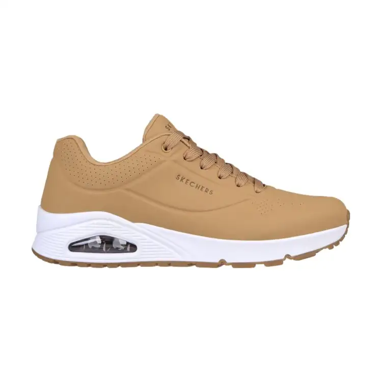 SKECHERS 52458 UNO STAND ON AIR Sneakers Uomo Stringate Tan