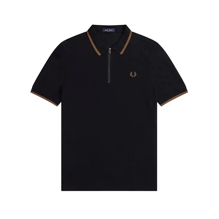 Polo Uomo maniche corte in crêpe con zip