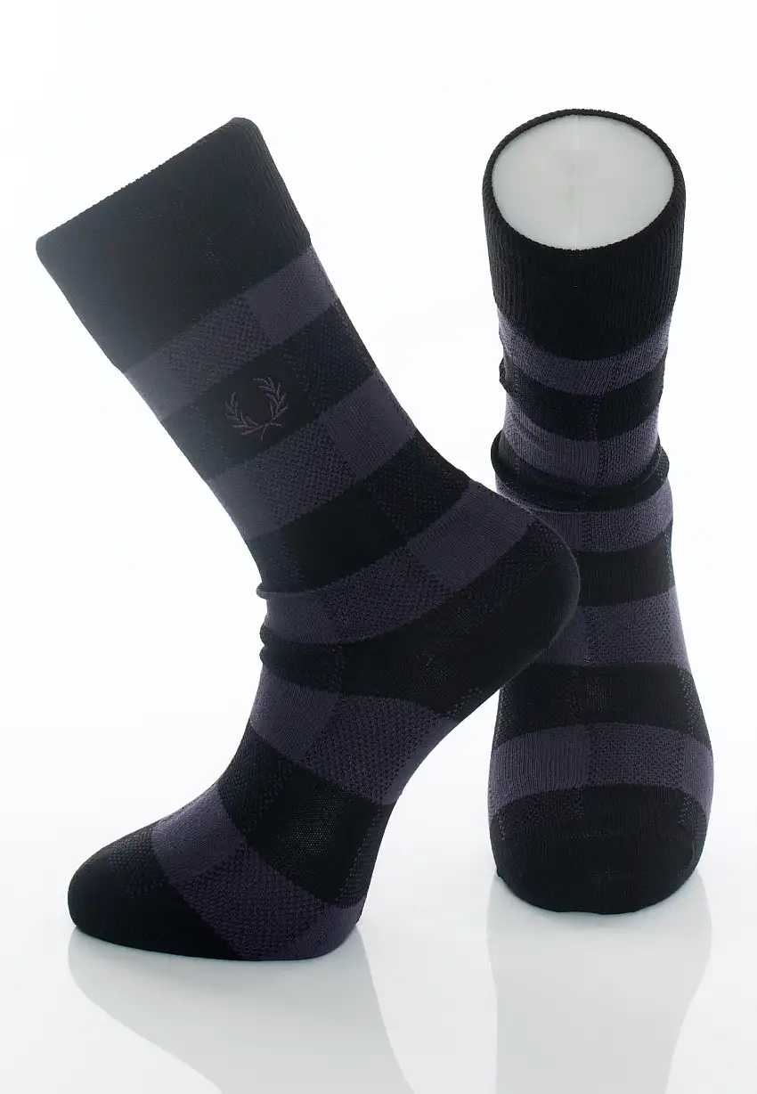 Fred Perry - Tonal Check Purple Heart - Calzini