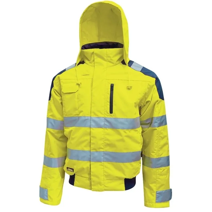 Fuori tutto - Giubbotto da Lavoro Alta Visibilità Antipioggia Multitasche U-Power Best HL160YF colore orange fluo taglia 3xl