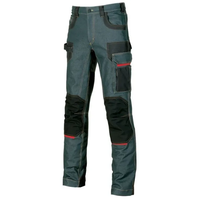 Fuori tutto - Jeans da Lavoro Stretch Elasticizzati Multitasche U-Power Platinum Button EX069RJ taglia 58