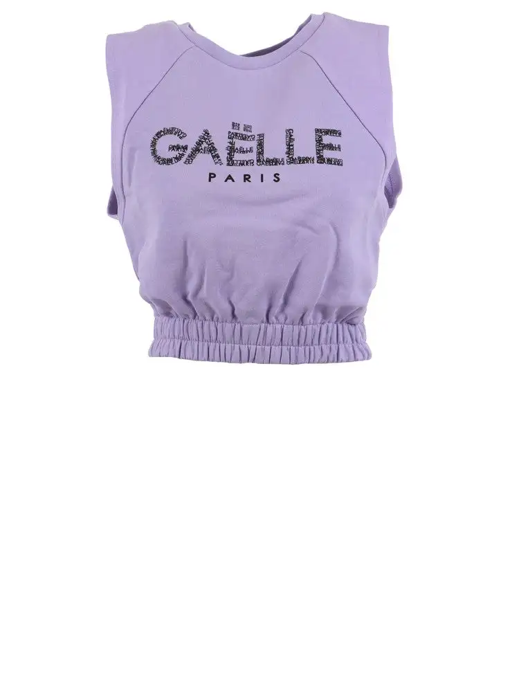 Felpa Donna cropped con coulisse