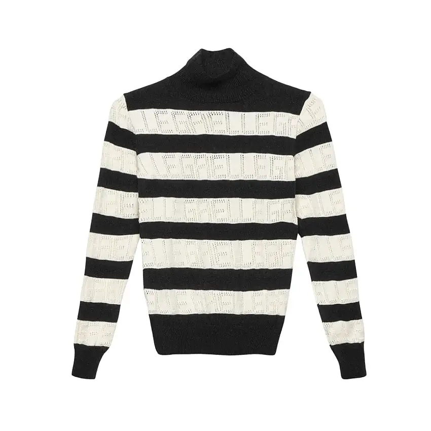 Maglia Donna con motivo logato traforato