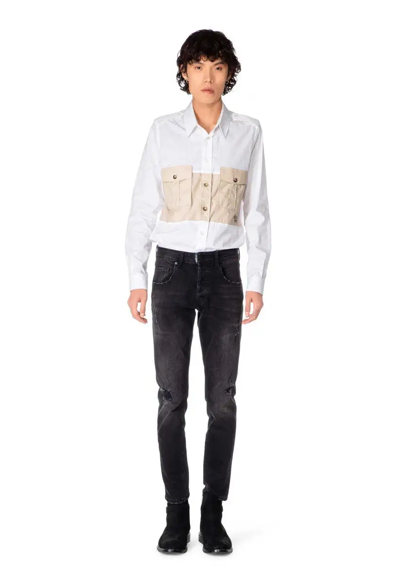 Uomo Jeans GBU3640 con stampa transfer