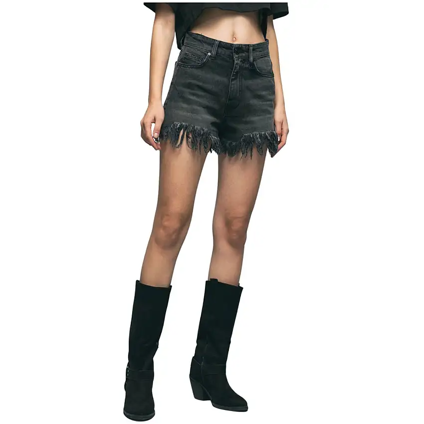 Shorts Donna jeans sfrangiati