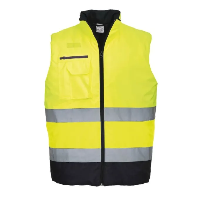Gilet da Lavoro Imbottito Bicolore Alta Visibilità Portwest S267