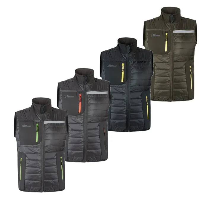 Gilet da Lavoro imbottito idrorepellente Multitasche U-Power Wall FU278