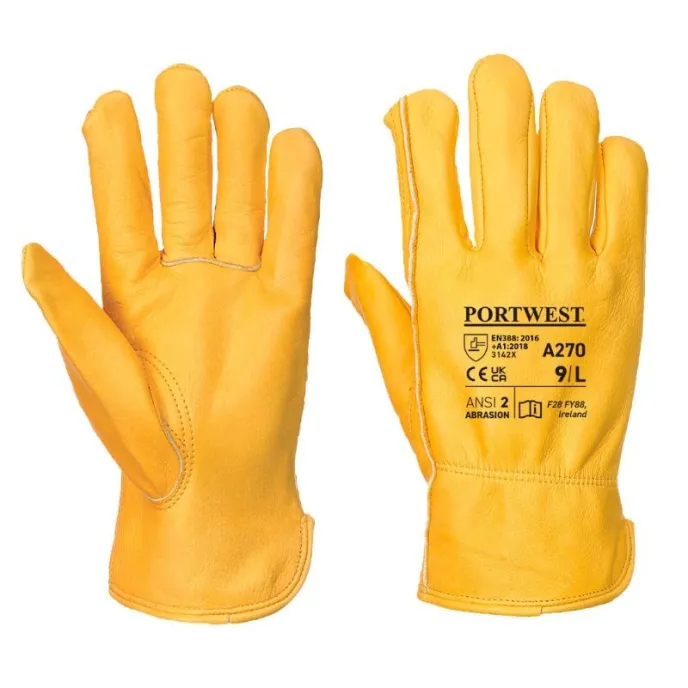 12 Paia - Guanti da Lavoro Driver Classic - A270 Portwest