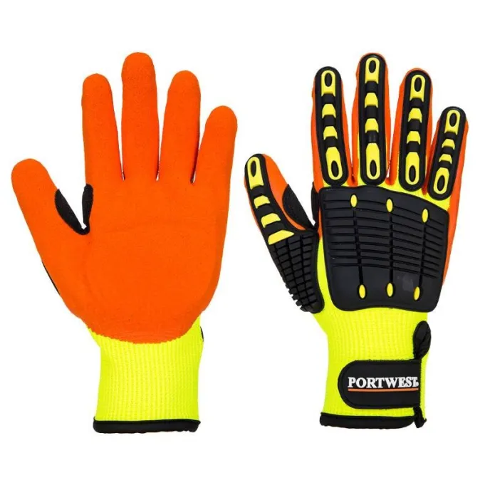 12 Paia - Guanti da Lavoro Grip Anti Impatto - A721 Portwest