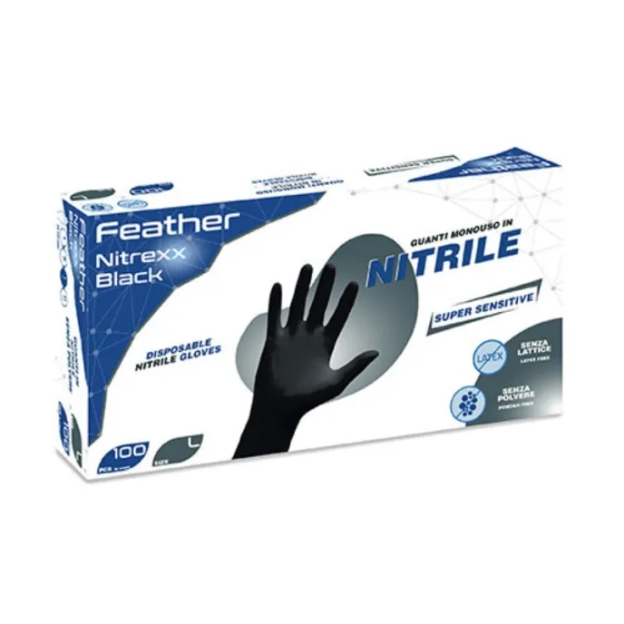 Guanti in Nitrile senza Polvere Father Nitrexx FNXB Black Reflexx
