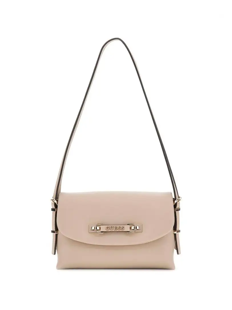 LEFIA FLAP SHOULDER BAG Beige Taupe