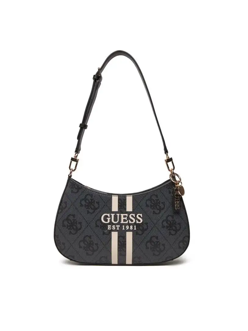 NOELLE II TOP ZIP SHOULDER BAG Nero