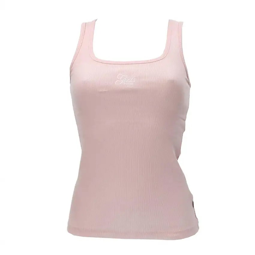 GJ TANK TOP SLIM RIB EMBRO Rosa