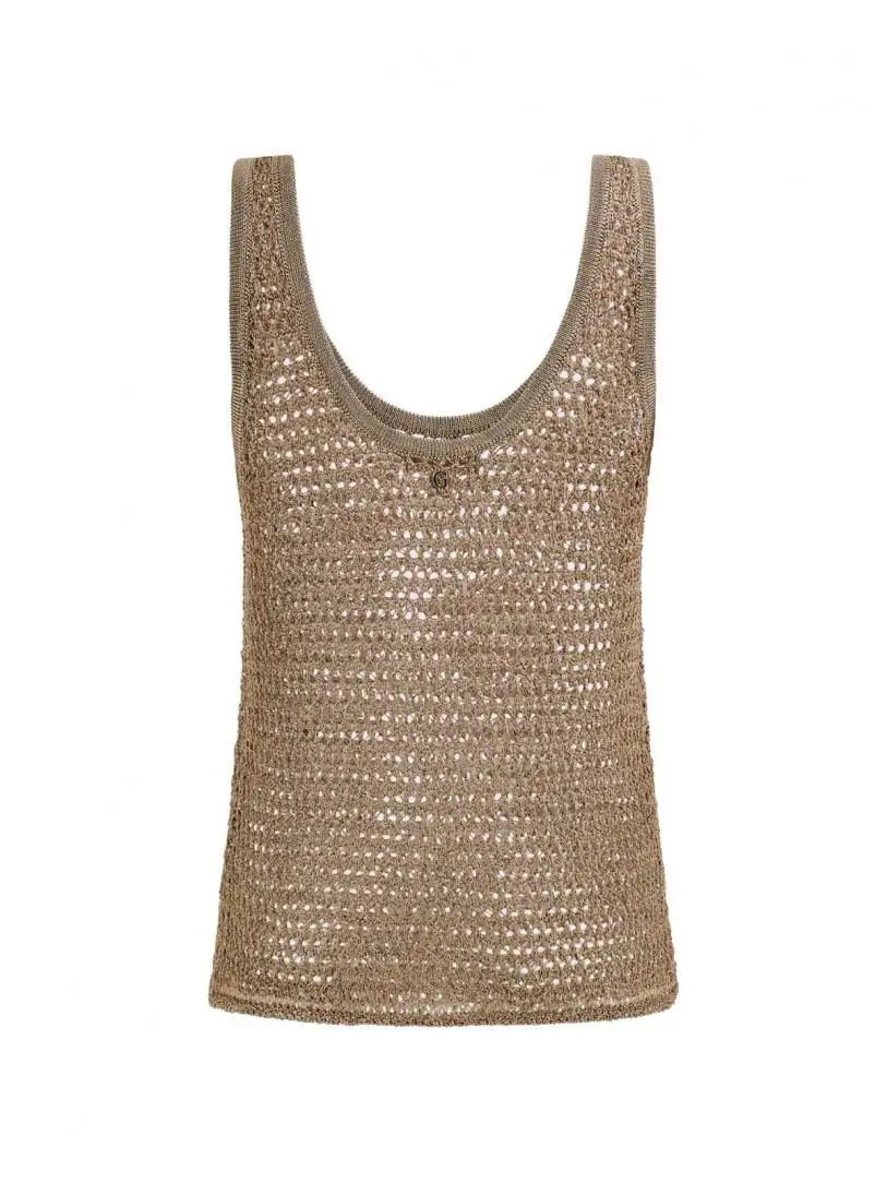 SL SN OPEN STITCH AVA TANK Oro