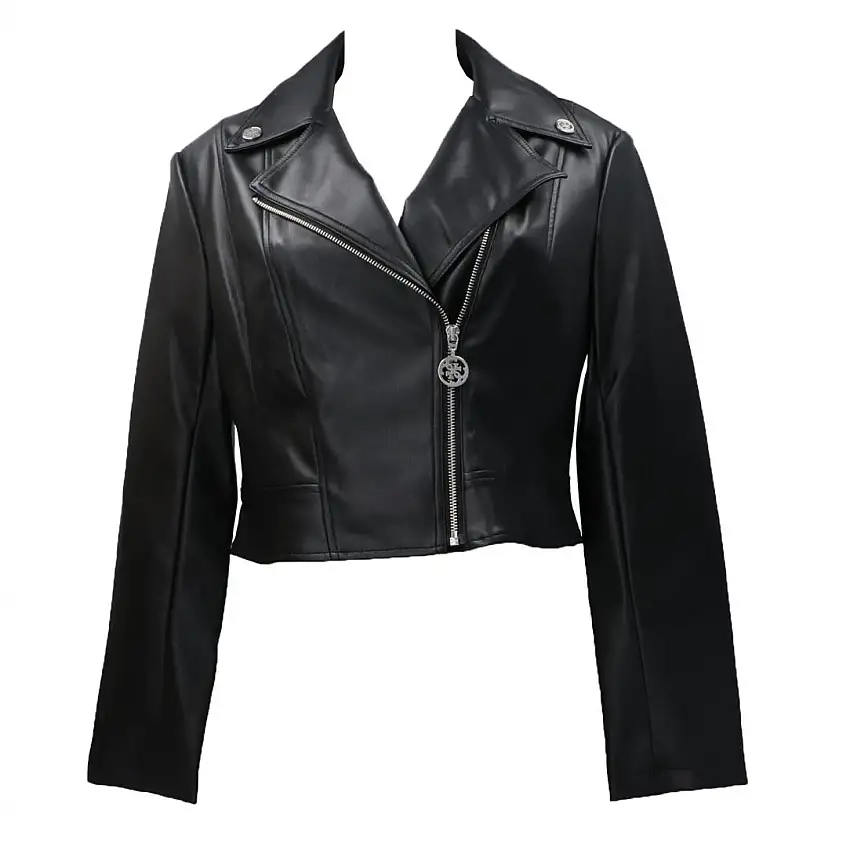 CLEMENCE PU LEATHER JACKET Nero