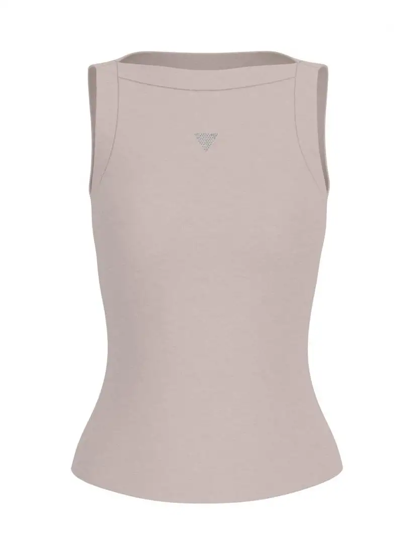 TINA RIBS TANK TOP Beige