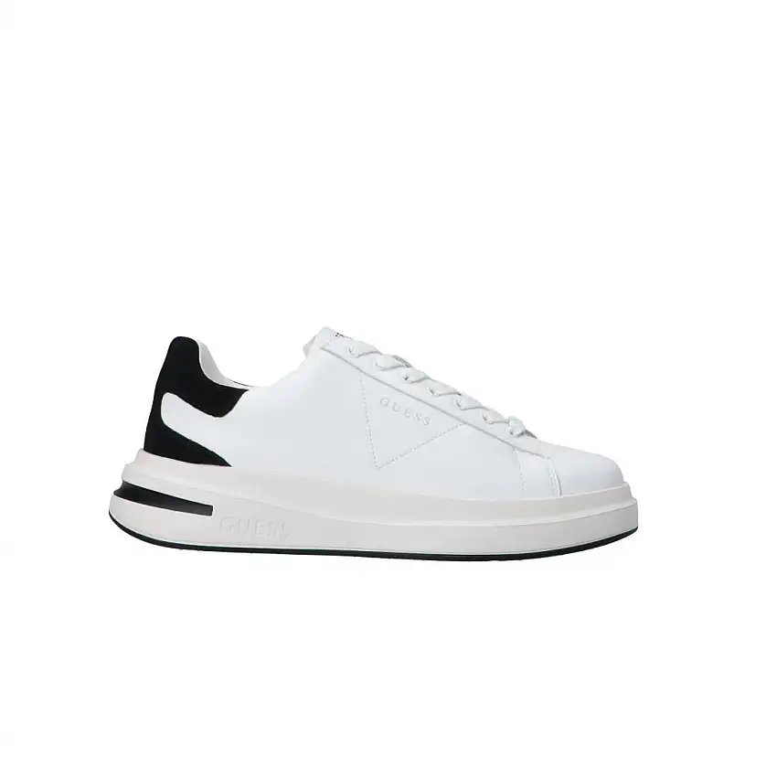 Elba leather Nero suede/bianco