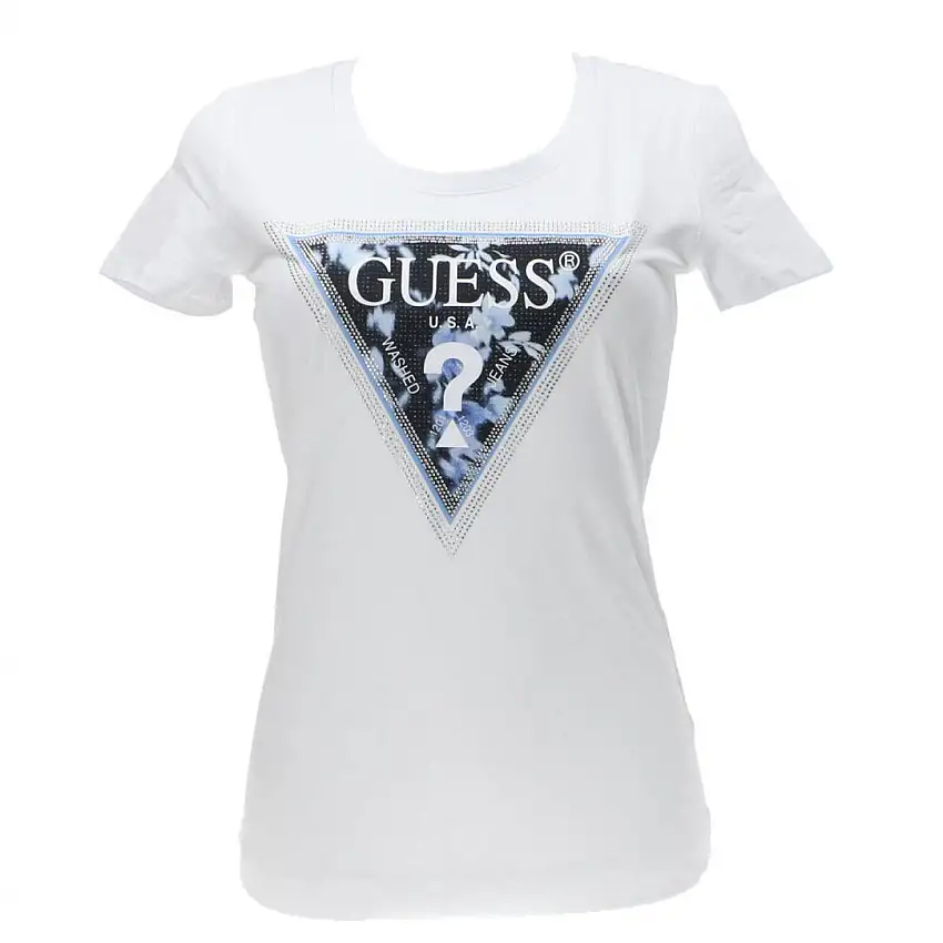 SS CN TRIANGLE FLOWER TEE Bianco