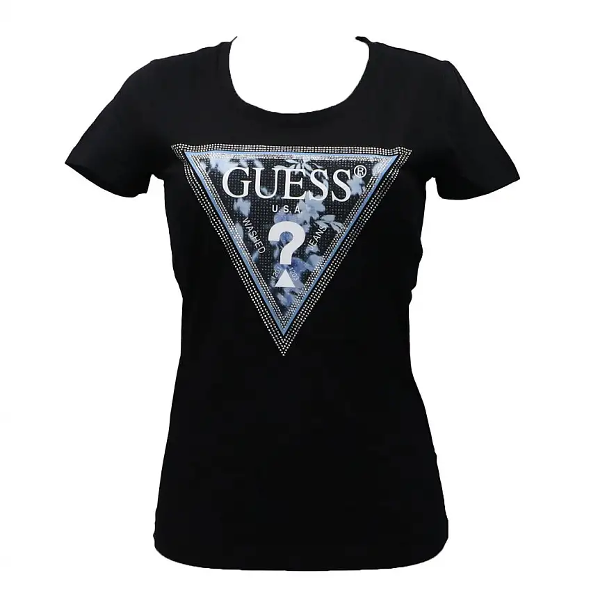 SS CN TRIANGLE FLOWER TEE Nero