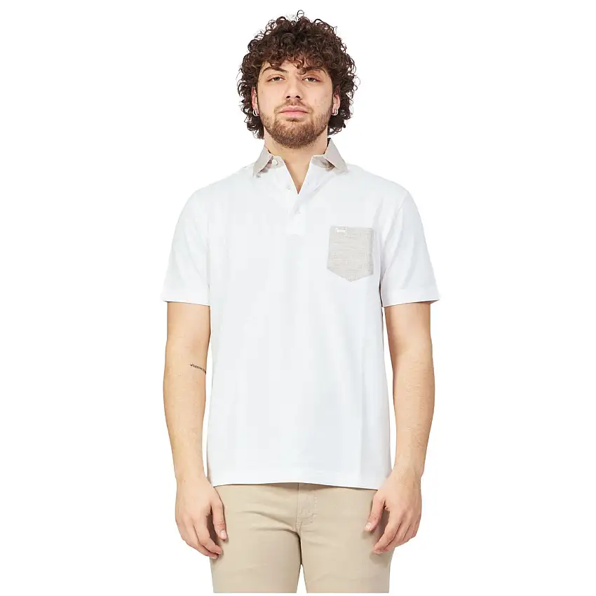 Polo Uomo con taschino in contrasto