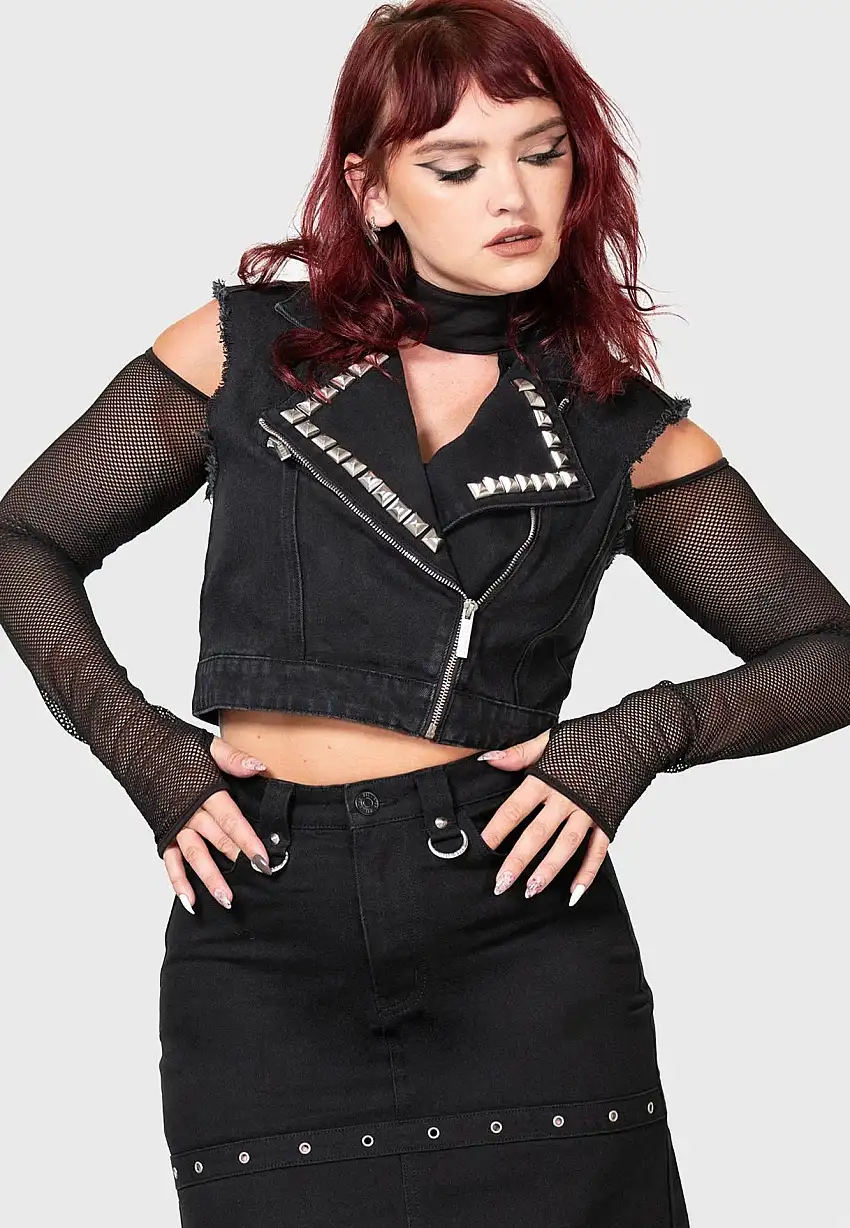 Killstar - Heaven2Hell Denim Black - Gilet