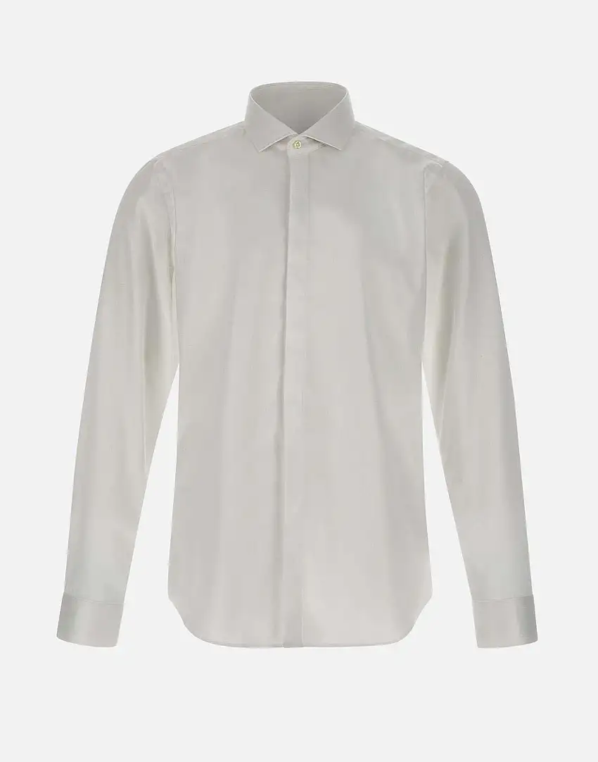 Camicia in cotone stretch 19794802
