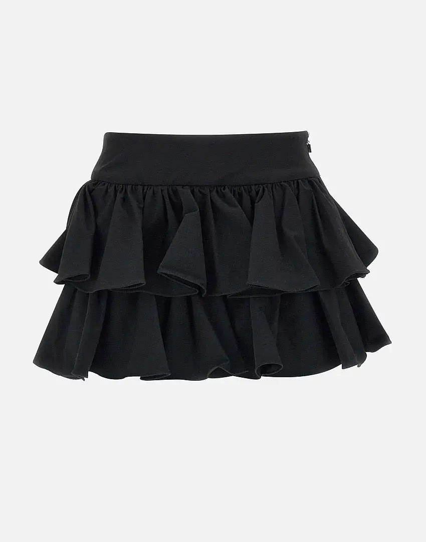 "Wide ruffle mini skirt" 83155594