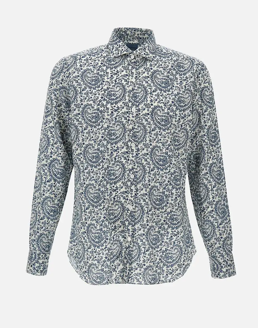 Camicia  in cotone e lino 55685723