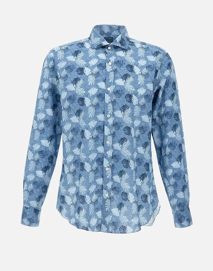 Cotton and linen shirt 50704694