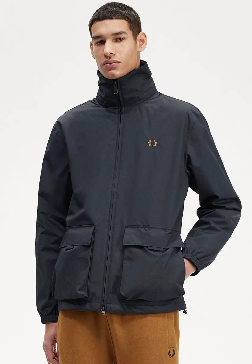 Fred Perry - Patch Pocket Zip Through Navy - Giacca