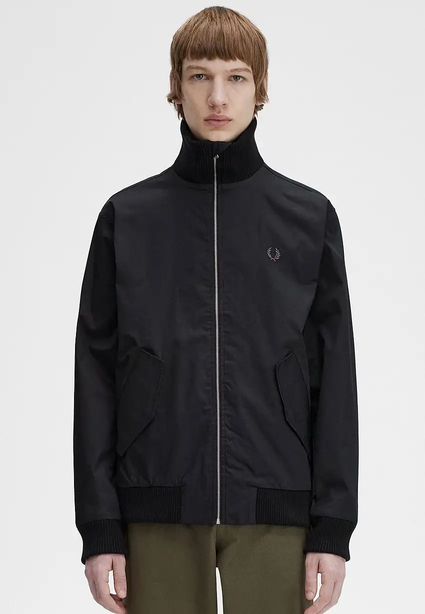 Fred Perry - Knitted Rib Tennis Black - Giacca