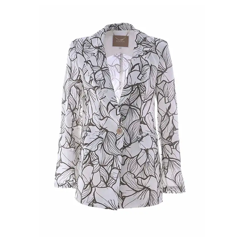 Blazer Donna in lino fantasia