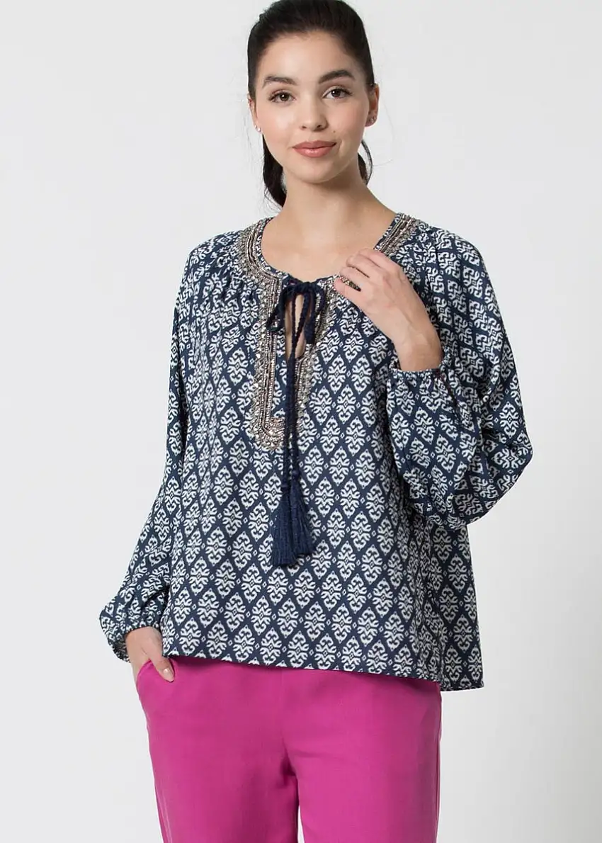Blusa Donna con motivo jacquard