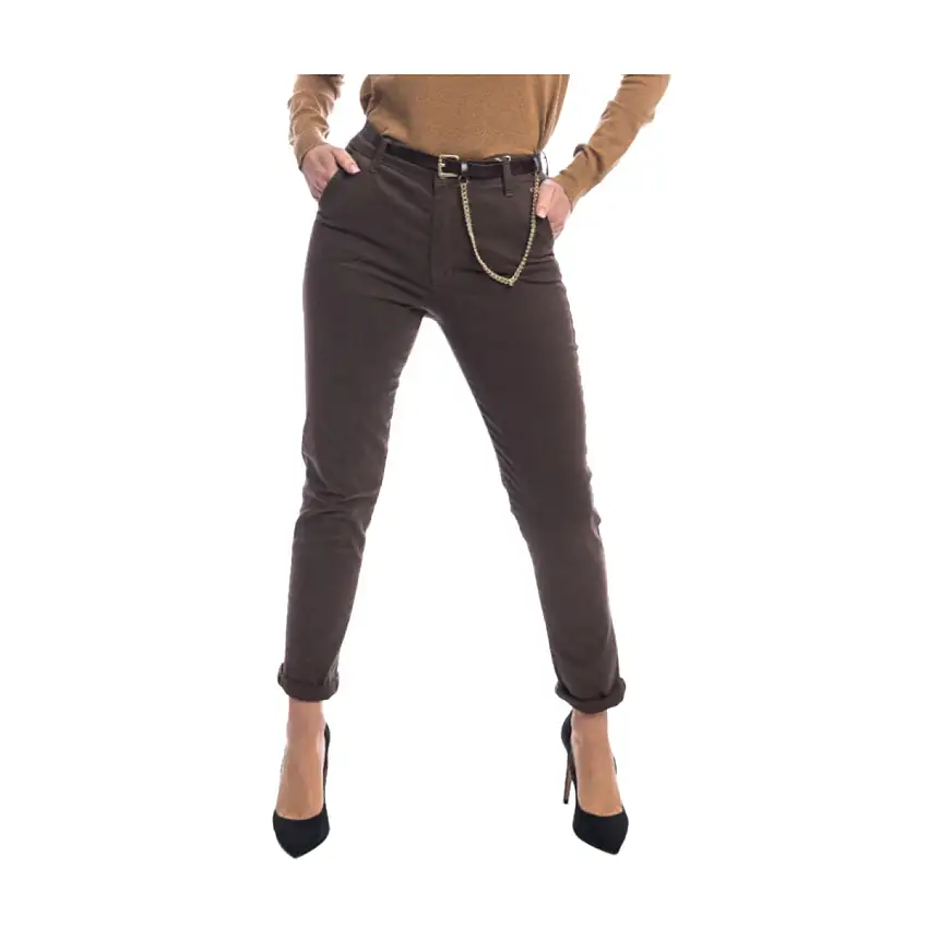 Pantalone Donna modello chino con cintura