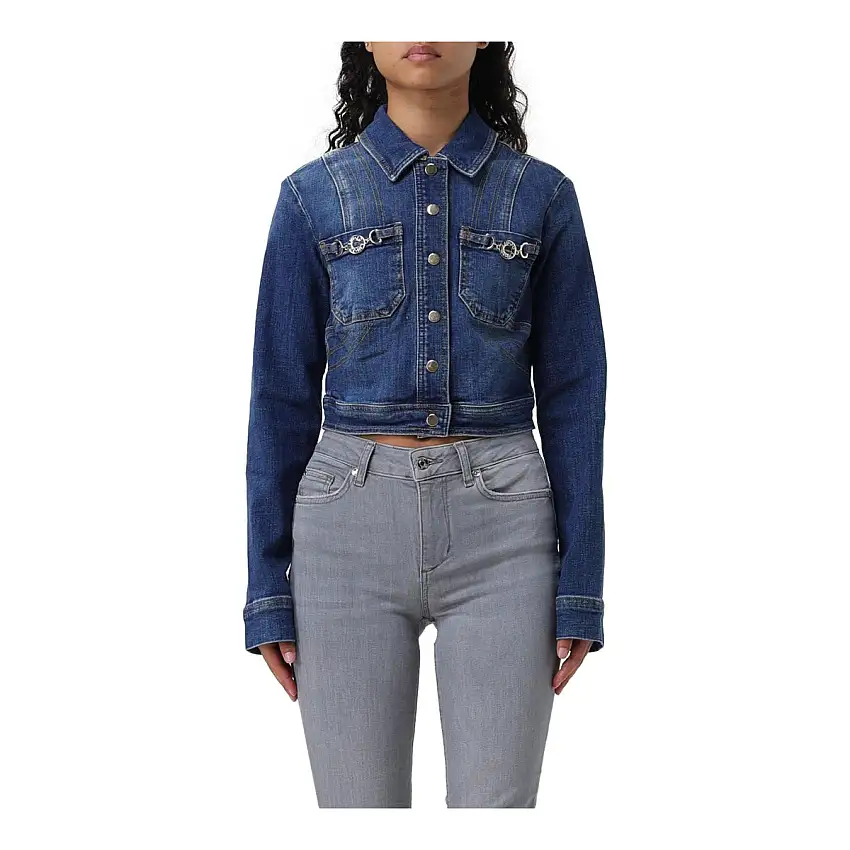 Giacca Donna jeans con morsetti