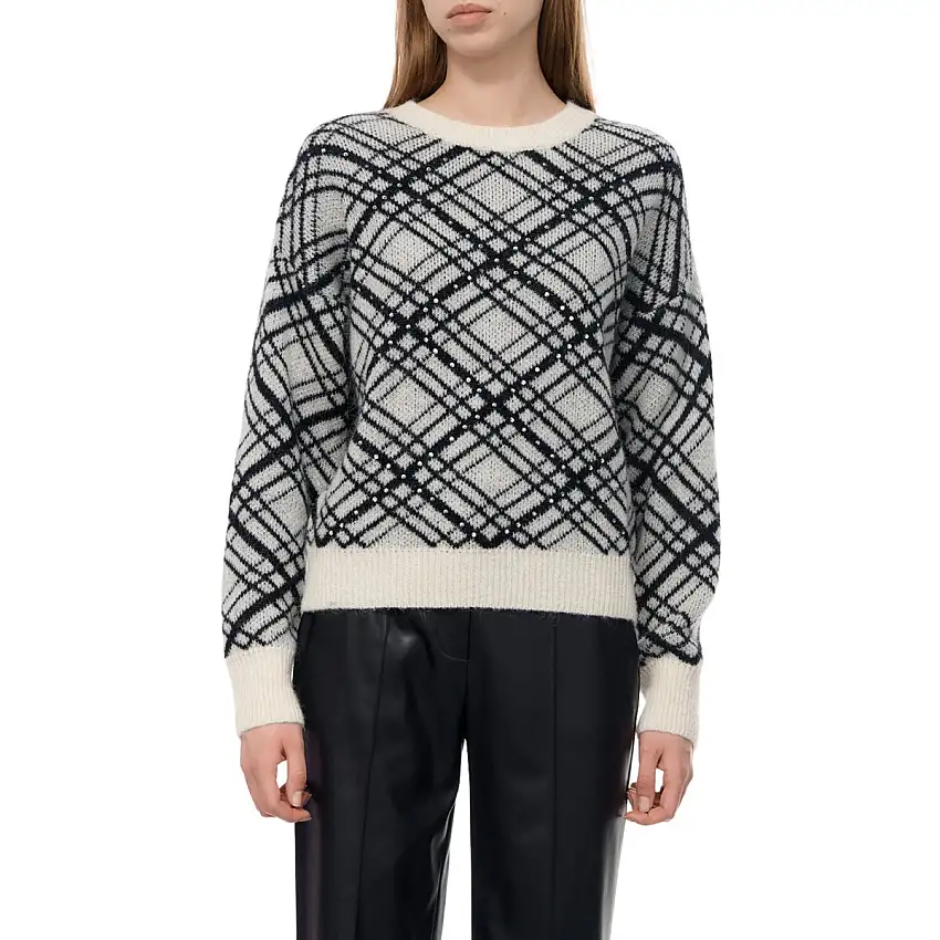 Maglia Donna a girocollo con strass